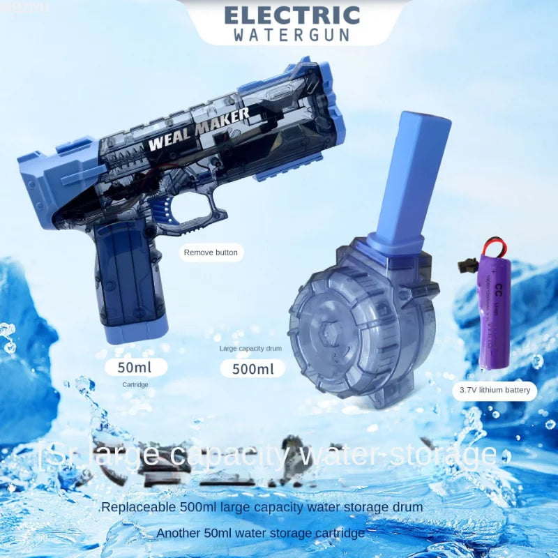 Fully Automatic Electric Water Gun Large Capacity Toy for Outdoor Summer Kids