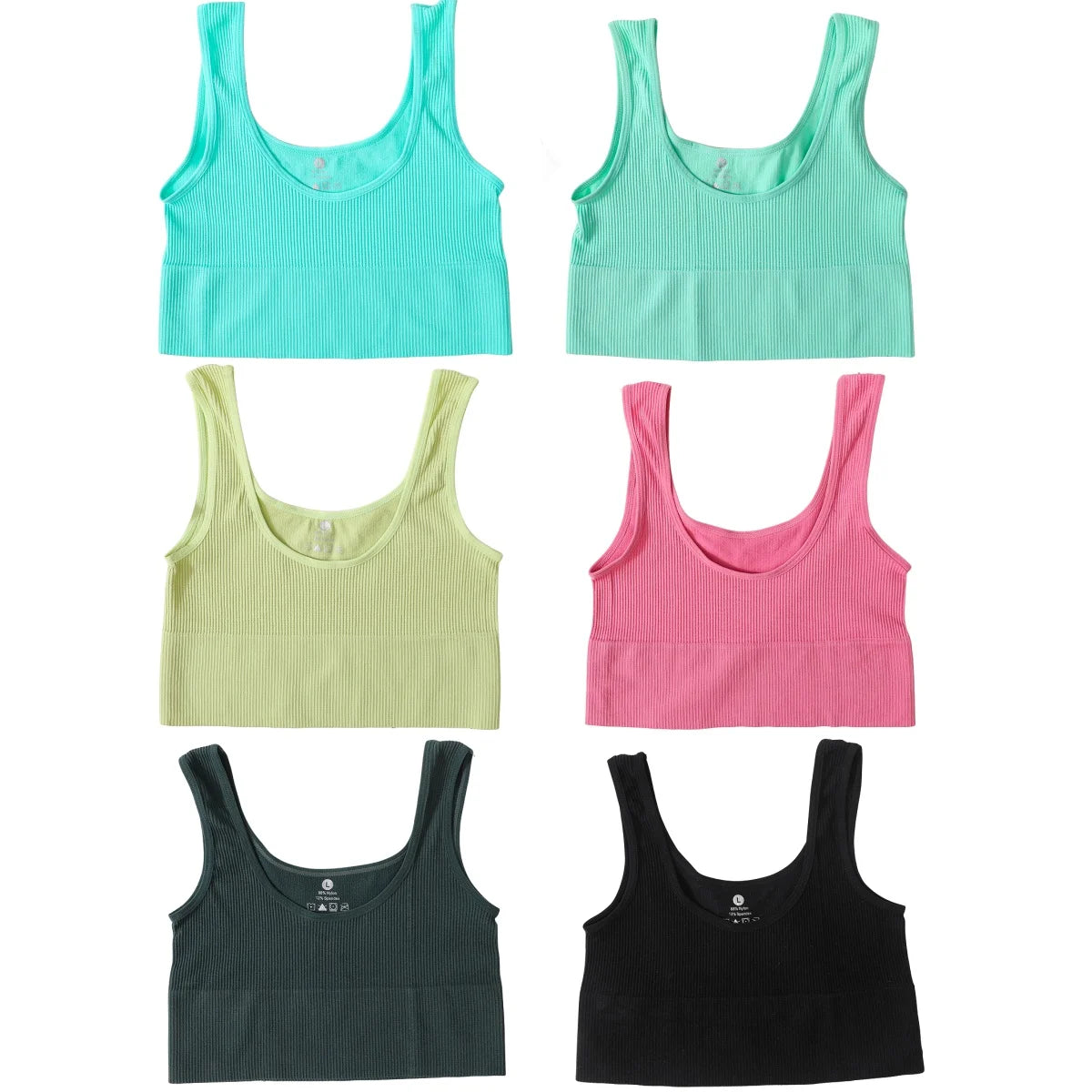 CowLost | product_id-seamless-ribbed-wireless-sports-bra-tank-top-crop-for-women |4