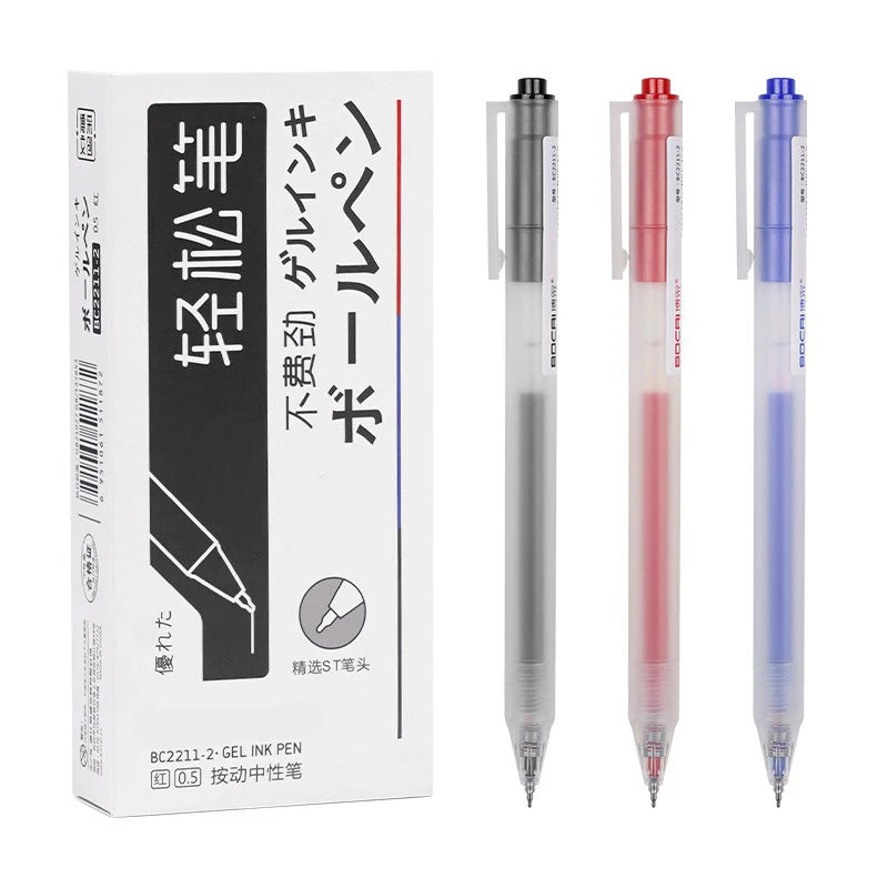 CowLost | product_id-6-pcs-0-5mm-st-synergy-tip-retractable-quick-dry-gel-pens-for-school-office |1