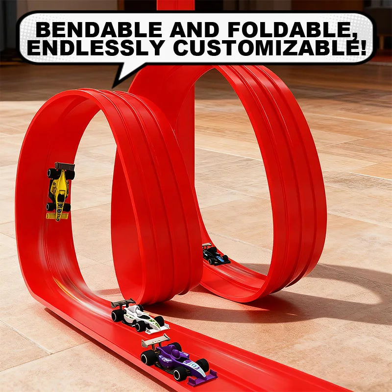 CowLost | product_id-portable-flexible-roll-up-double-track-racing-car-ramp-toy-compatible-with-4-cars |2