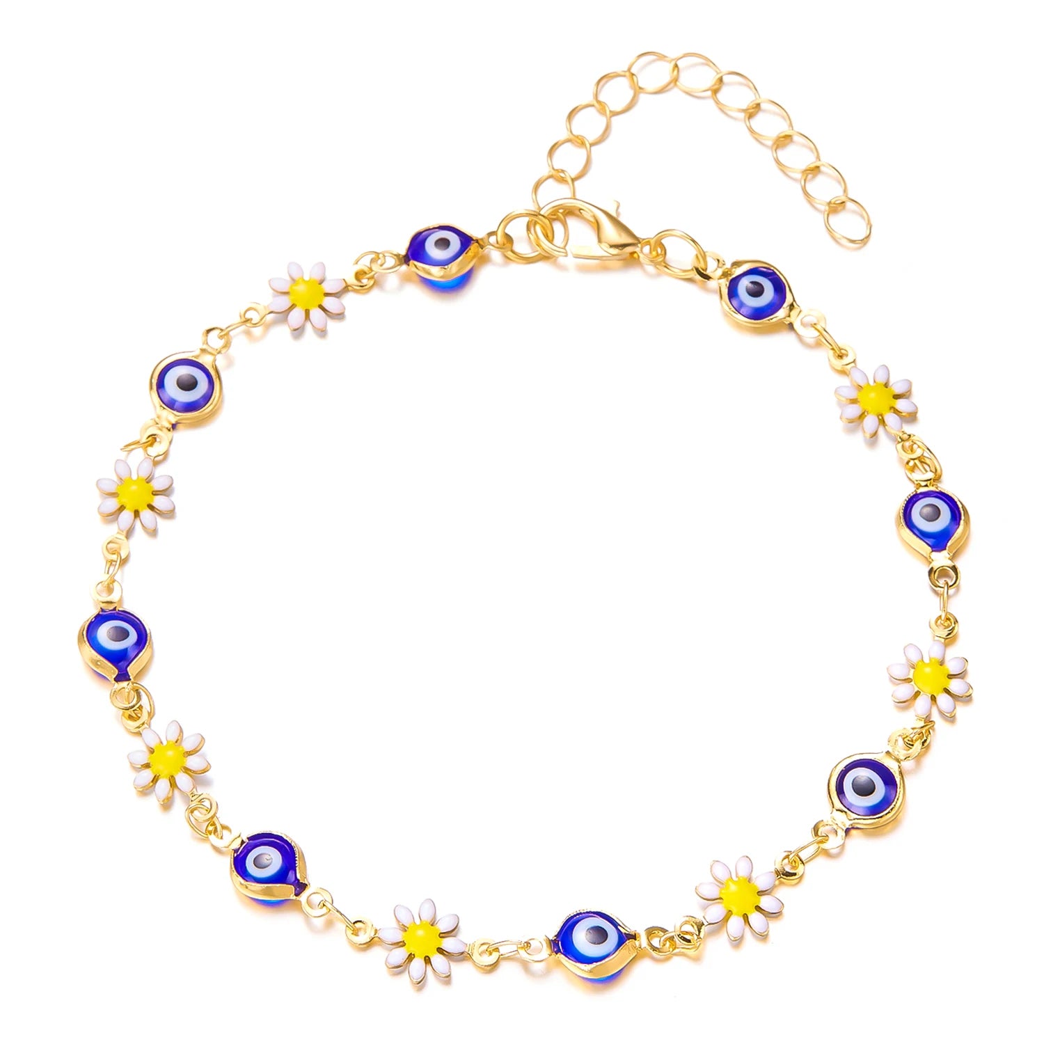 CowLost | vintage-boho-love-heart-crystal-colorful-anklet-for-women |19