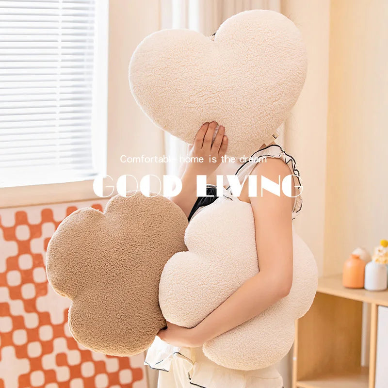 CowLost | fencing-barriers-ins-plush-heart-throw-pillow-cushion |10