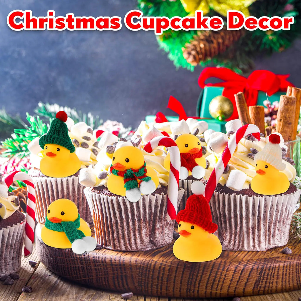 CowLost | product_id-72-36-pieces-christmas-rubber-ducks-with-knitting-hats-and-stripe-scarves-for-xmas-bath |5
