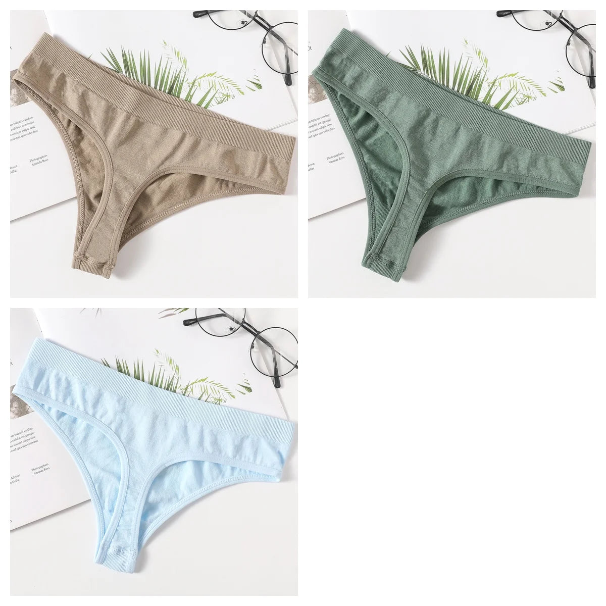 CowLost | product_id-3pcs-women-s-seamless-low-waist-g-string-thong-panties-m-xl |14