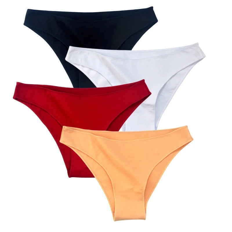 CowLost | product_id-4-pack-women-s-cotton-low-rise-seamless-breathable-briefs-solid-colors |20