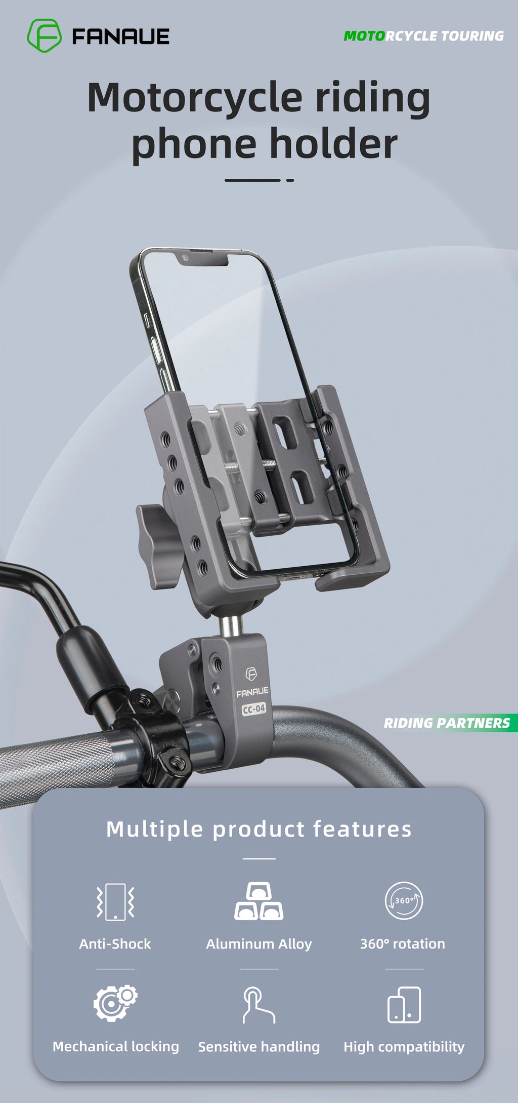 CowLost | motorcycles-product_id-fanaue-shock-absorber-phone-holder-for-motorcycles-bicycles-atv-utv |7
