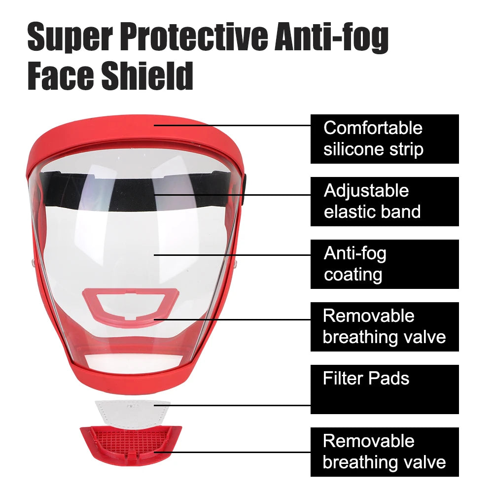 CowLost | kitchen-tool-full-face-shield-oil-splash-proof-mask-motorcycle-bicycle-cycling-dusting-mask-protection-face-cover-with-filters |5