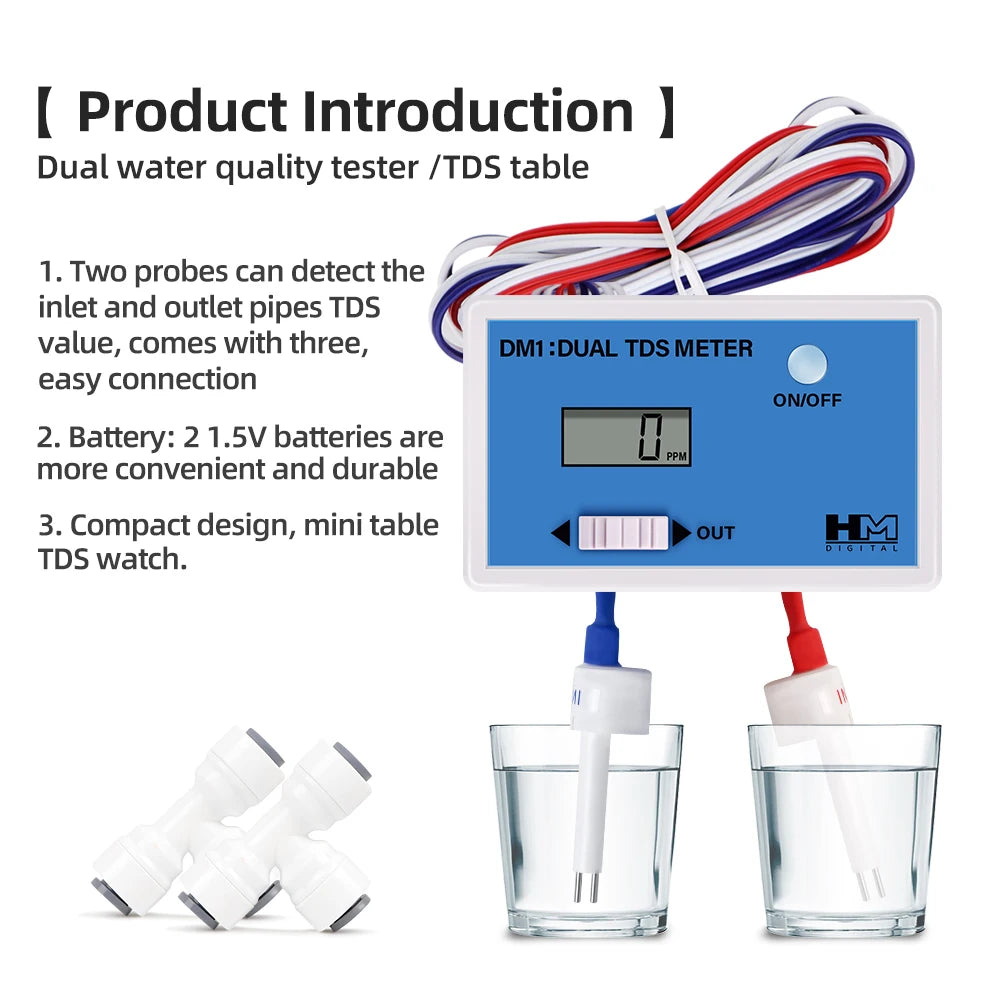 HM Digital Online Water Quality Tester LCD TDS/EC Meter PPM Detection for Pool Laboratory