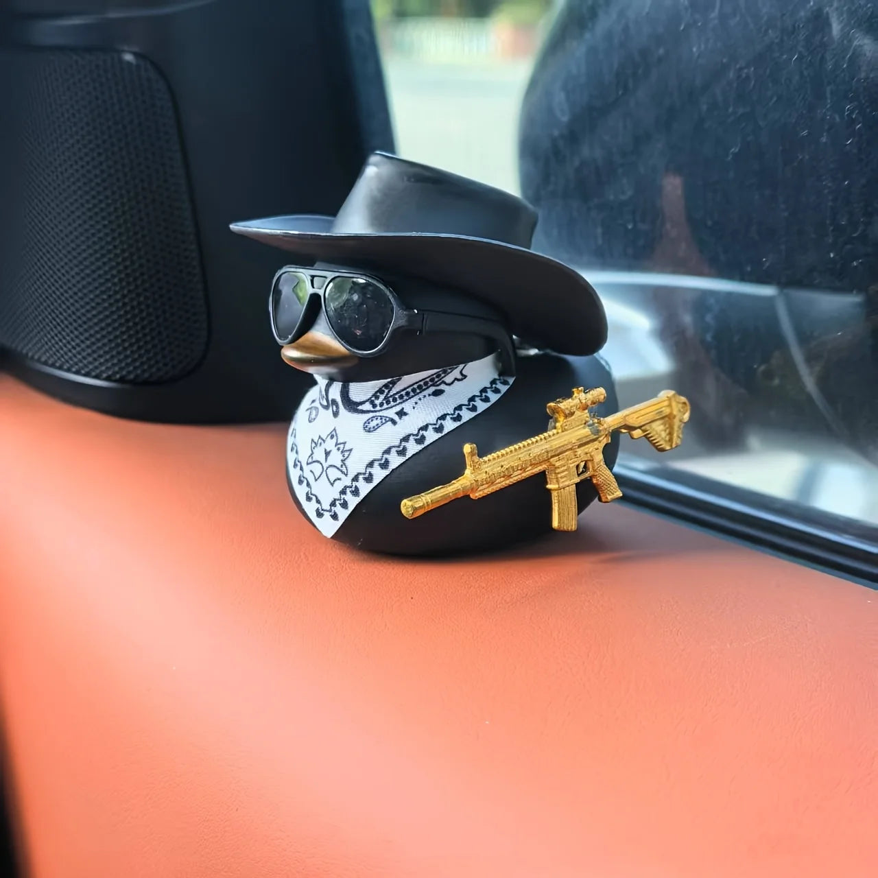 CowLost | 1set-cowboy-hat-black-duck-car-decoration-car-duck-decoration-accessory-1 |3