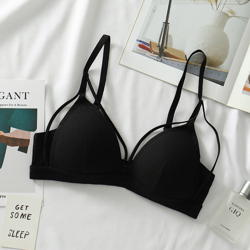 CowLost | product_id-wireless-cotton-push-up-deep-v-neck-padded-bra-for-women |6