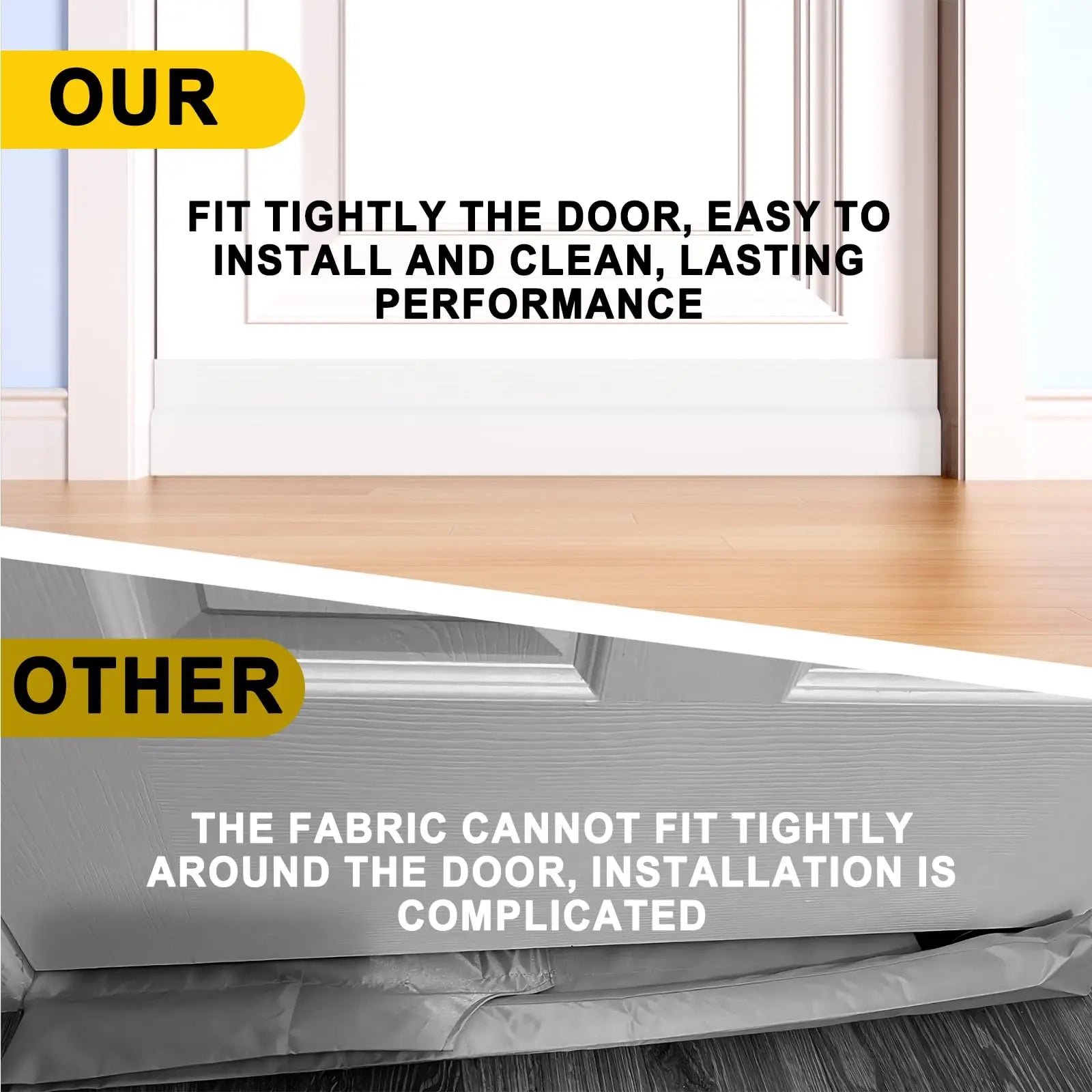 CowLost | 1-2m-door-draft-stopper-sweep-under-door-gap-filler-seal-strip |12