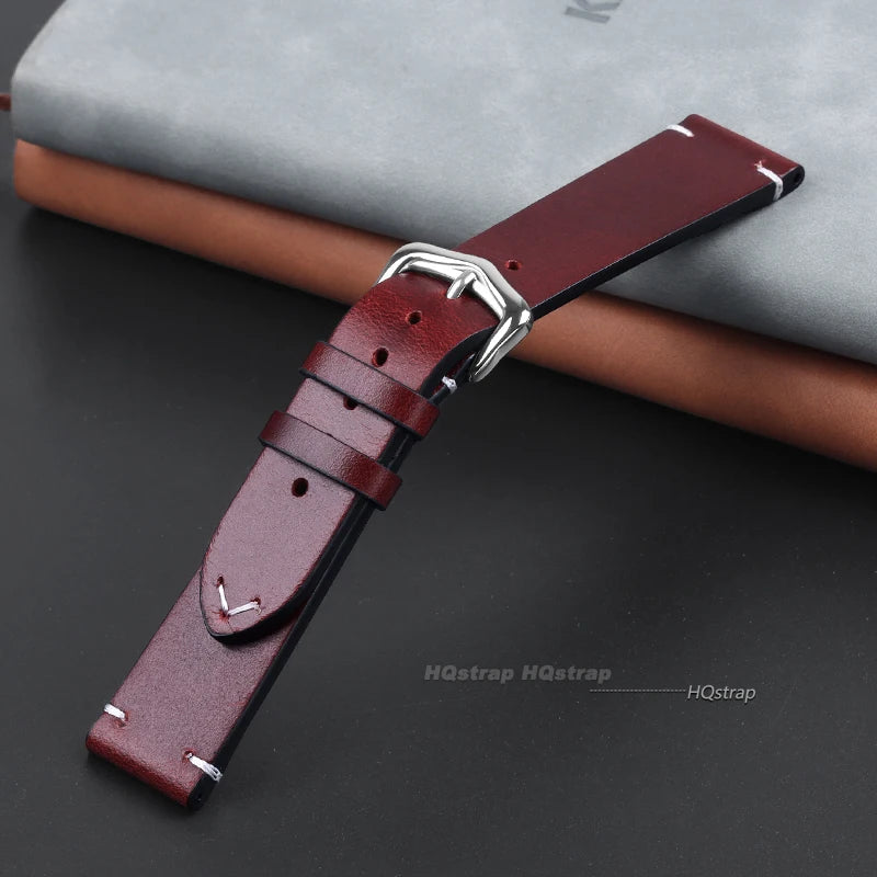 CowLost | product_id-genuine-cowhide-leather-watch-strap-18-24mm-oil-wax-discoloration-retro-wristband |23