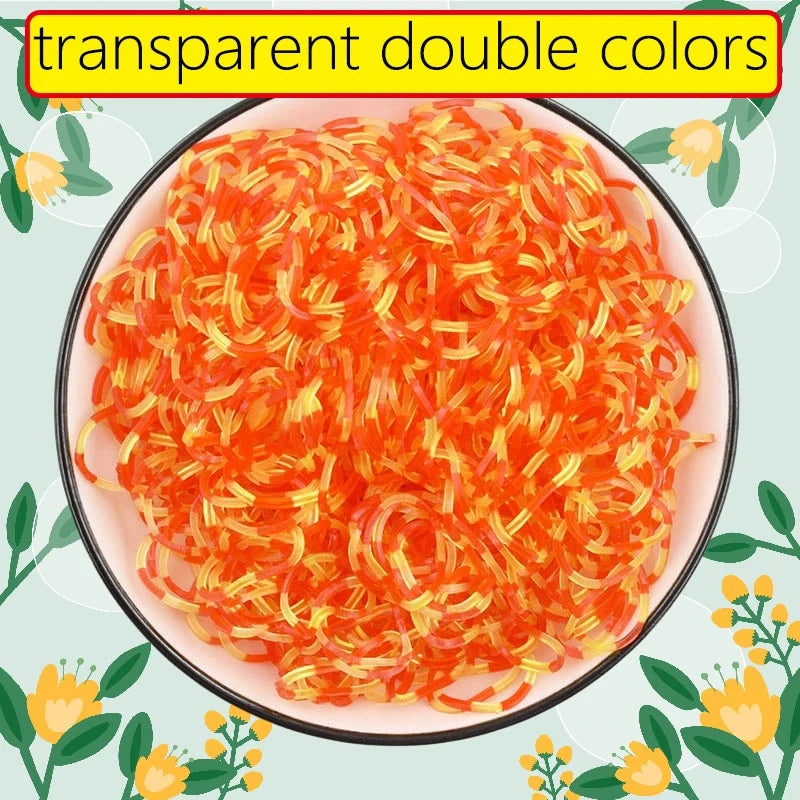 600pcs Loom Rubber Bands Refill Kit for Hair Ties and Bracelet Making DIY Craft Gift