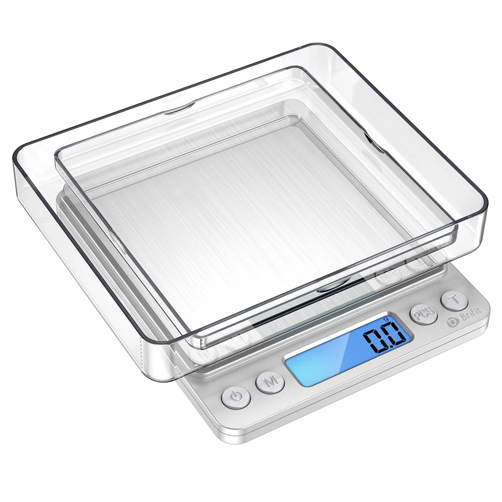 AMIR Digital Kitchen and Jewelry Scale 3kg/0.1g with Backlit LCD