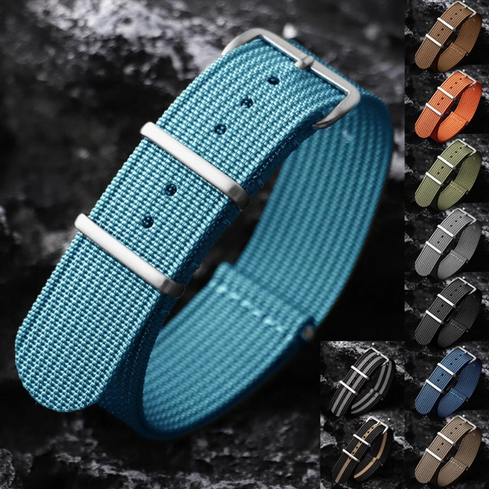 CowLost | quality-nylon-watch-strap-18-19-20-22mm-brown-green-black-band-universal-watchband-women-army-sport-bracelet-replacement-belt |1