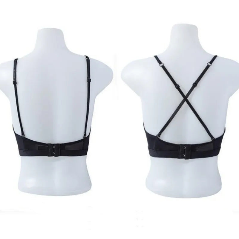 CowLost | women-seamless-bra-and-panties-set-low-waist-ice-silk-briefs-non-wire-bra-sexy-lingerie-female-push-up-bra-comfort-underwear-set |2