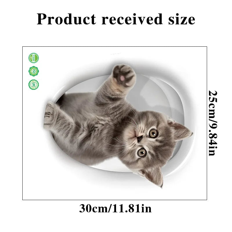 CowLost | vivid-3d-hole-cat-toilet-sticker-home-decoration |2