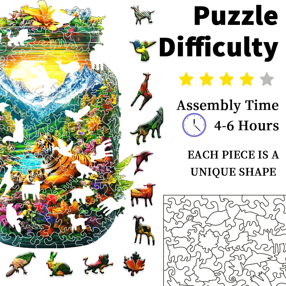 CowLost | unique-wooden-jigsaw-puzzle-difficult-challenge-for-adults-family-game-home-decor-ideal-gift |3