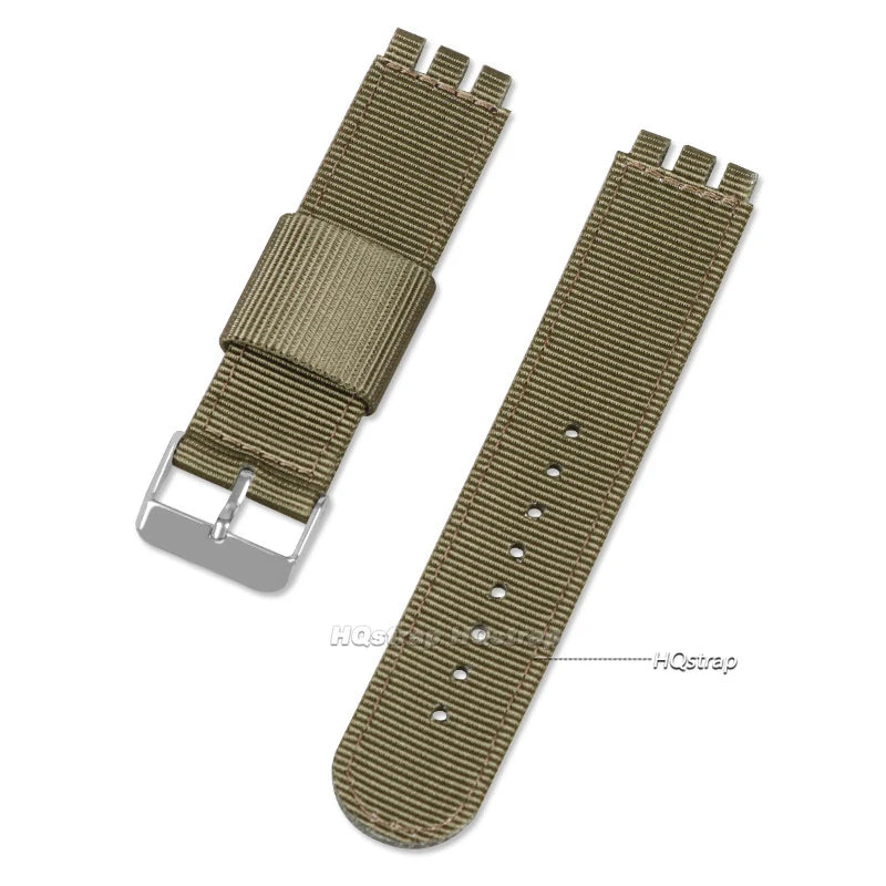 CowLost | product_id-nylon-leather-replacement-wrist-strap-for-swatch-canvas-watchband-17mm-19mm-20mm-unisex |17
