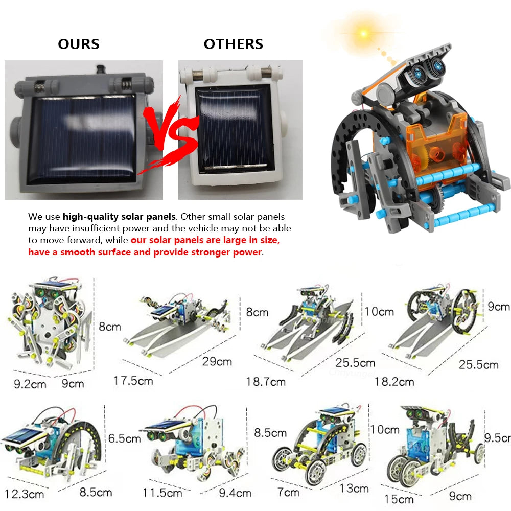 13-in-1 Solar Robot Kit DIY STEM Science Toys for Kids Gifts