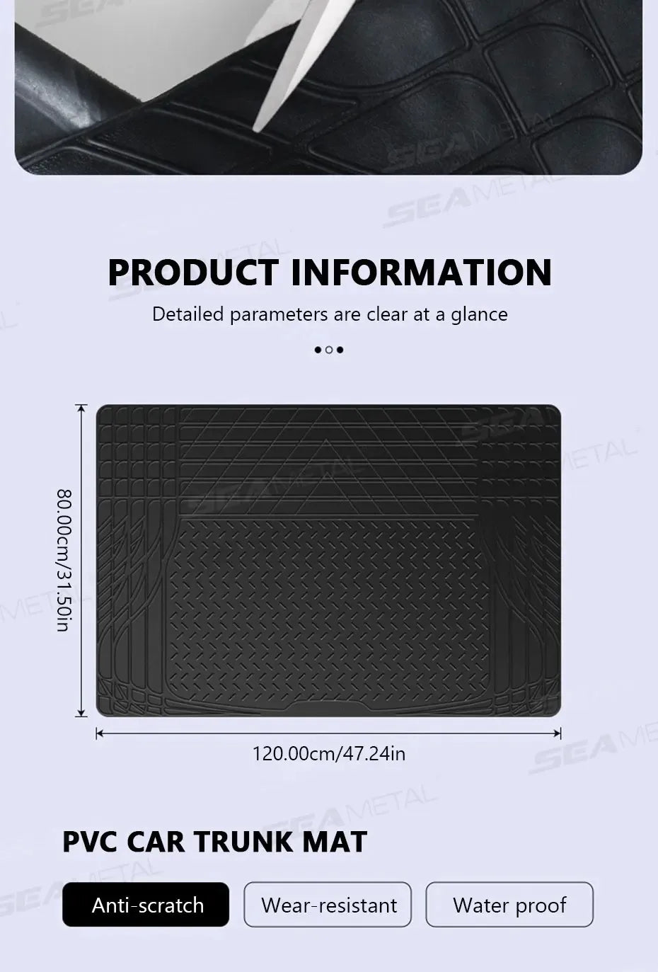 CowLost | product_id-waterproof-120x80cm-universal-pvc-car-trunk-mat-anti-scratch-cargo-liner |13