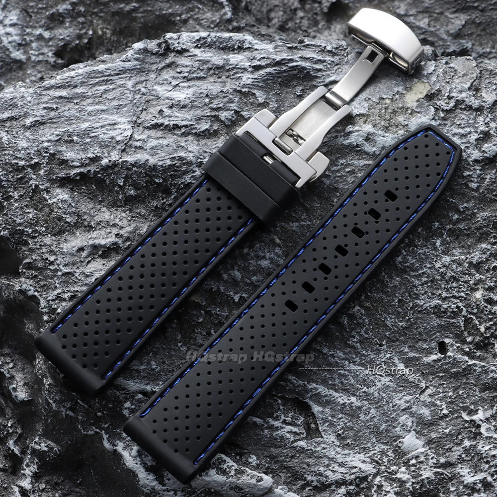 CowLost | product_id-premium-silicone-watch-band-20mm-22mm-soft-waterproof-breathable-strap-with-butterfly-buckle |8