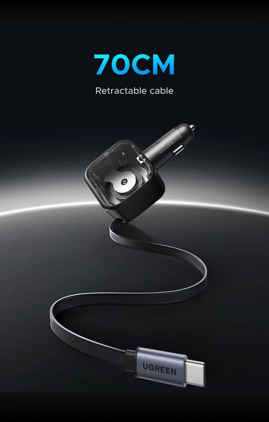 CowLost | ugreen-usb-type-c-car-charger-pd145w-90w-60w-retractable-cable |13