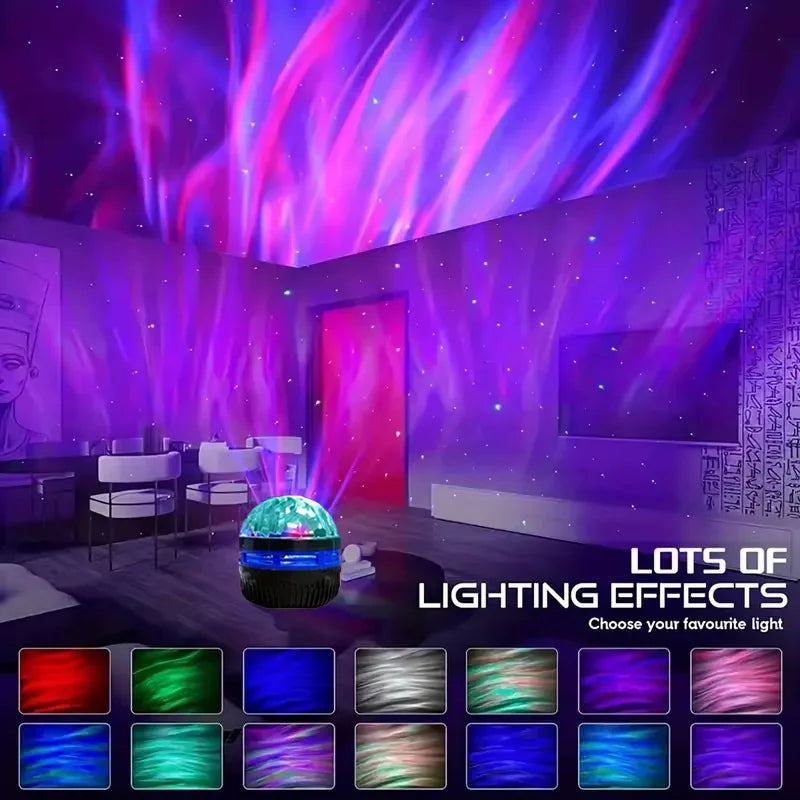 CowLost | usb-galaxy-projector-aurora-5v-night-light-360-rotating-gb-colorful-night-lights-with-remote-control-for-home-theater-room-deco |6