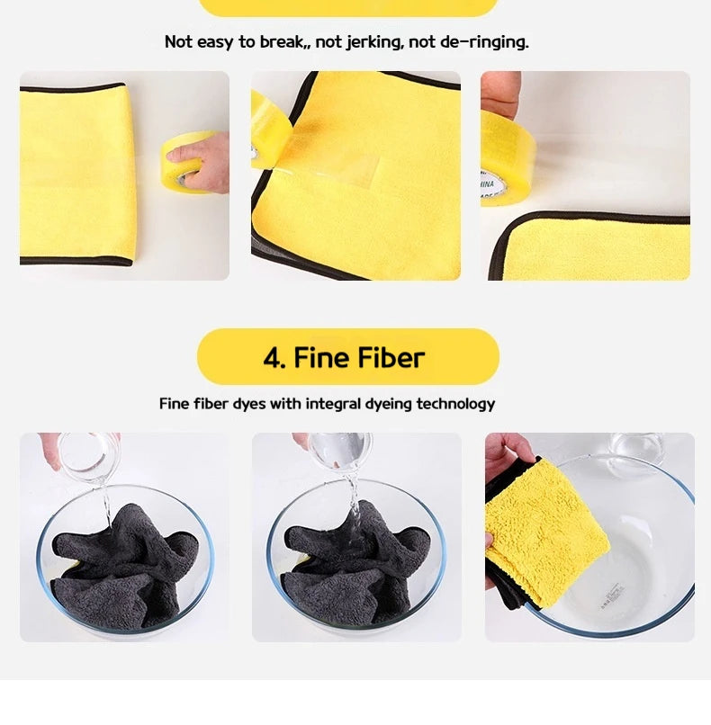 CowLost | car-wash-brushes-product_id-5pcs-microfiber-car-wash-and-drying-towels-absorbent-cleaning-cloths |13