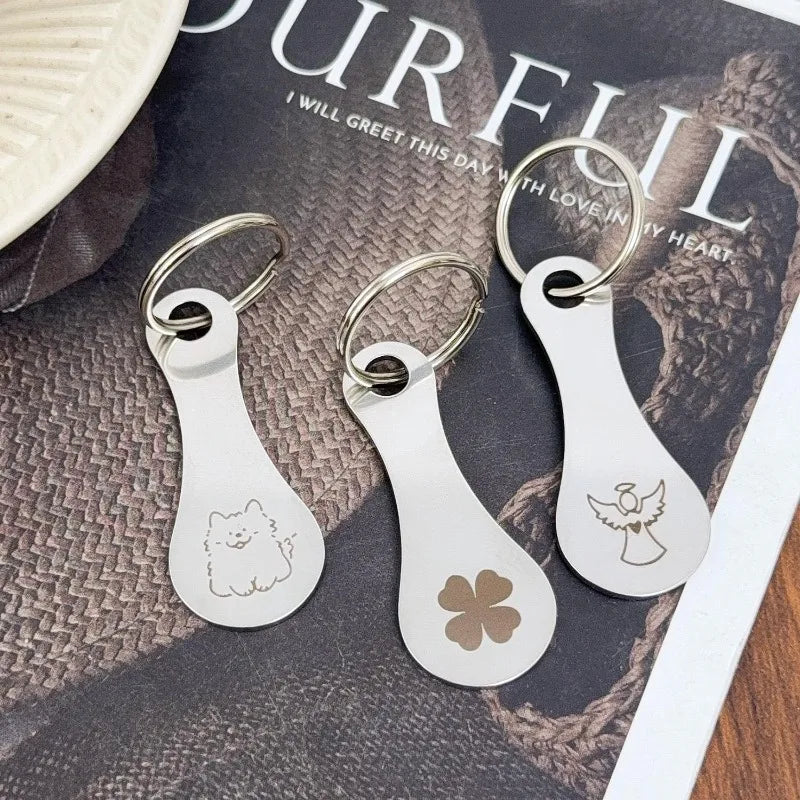 Shopping Cart Token Keychain Metal Coin Holder Trolley Keyring