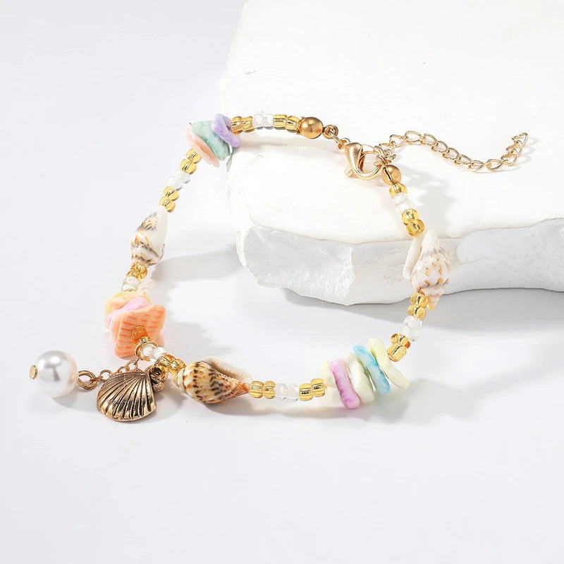 CowLost | bohemian-shell-bracelet-for-women-starfish-conch-irregular-stone-beads |4