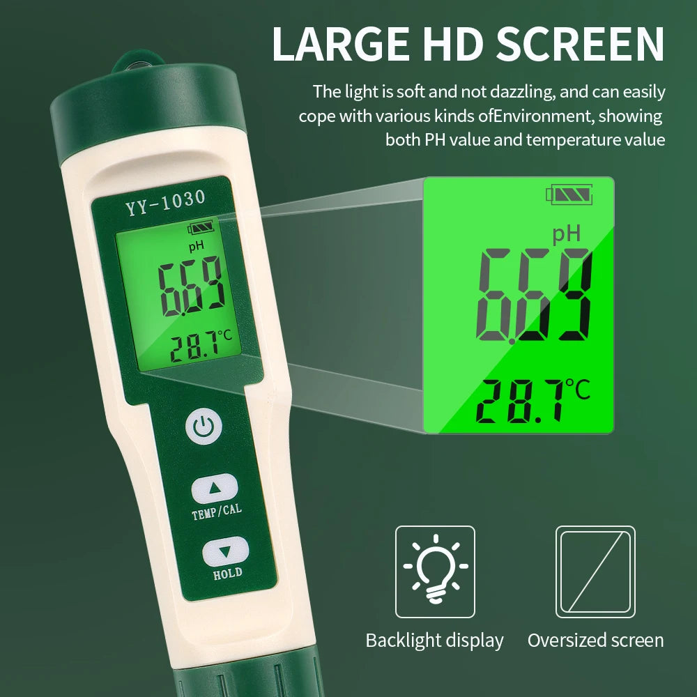 Digital PH Meter with Backlight for Food, Soil, Cosmetic, Cheese, Meat, Fruit, Dough Testing
