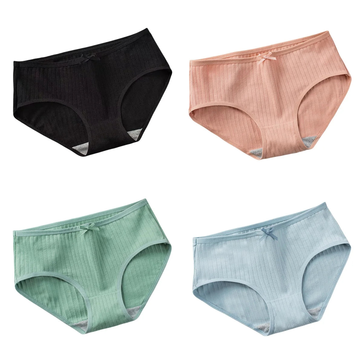 CowLost | product_id-4pcs-womens-low-waist-cotton-breathable-briefs |14