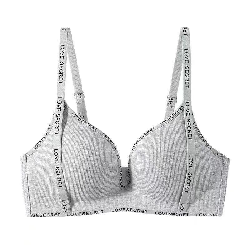 CowLost | product_id-wire-free-gathered-bra-for-small-breasts-with-adjustable-straps-and-no-steel-rings |12