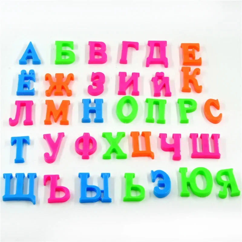 Russian Alphabet Magnetic Letters Fridge Magnets Educational Toy for Kids