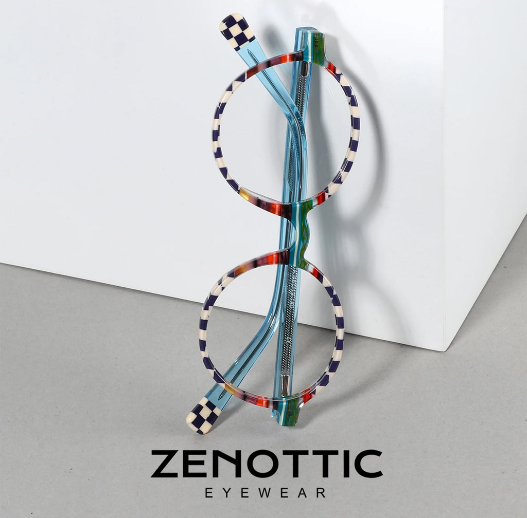 CowLost | zenottic-fashion-spotted-pattern-optical-frame-unisex-acetate-glasses |7