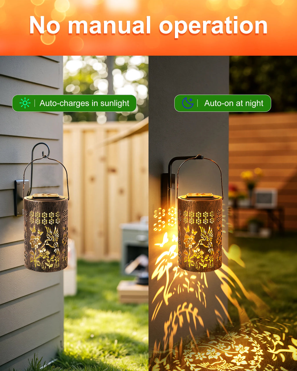 2025 Fairy Solar Lantern with Upgraded LED Beads, IP67 Waterproof Warm White Light for Garden Patio Path