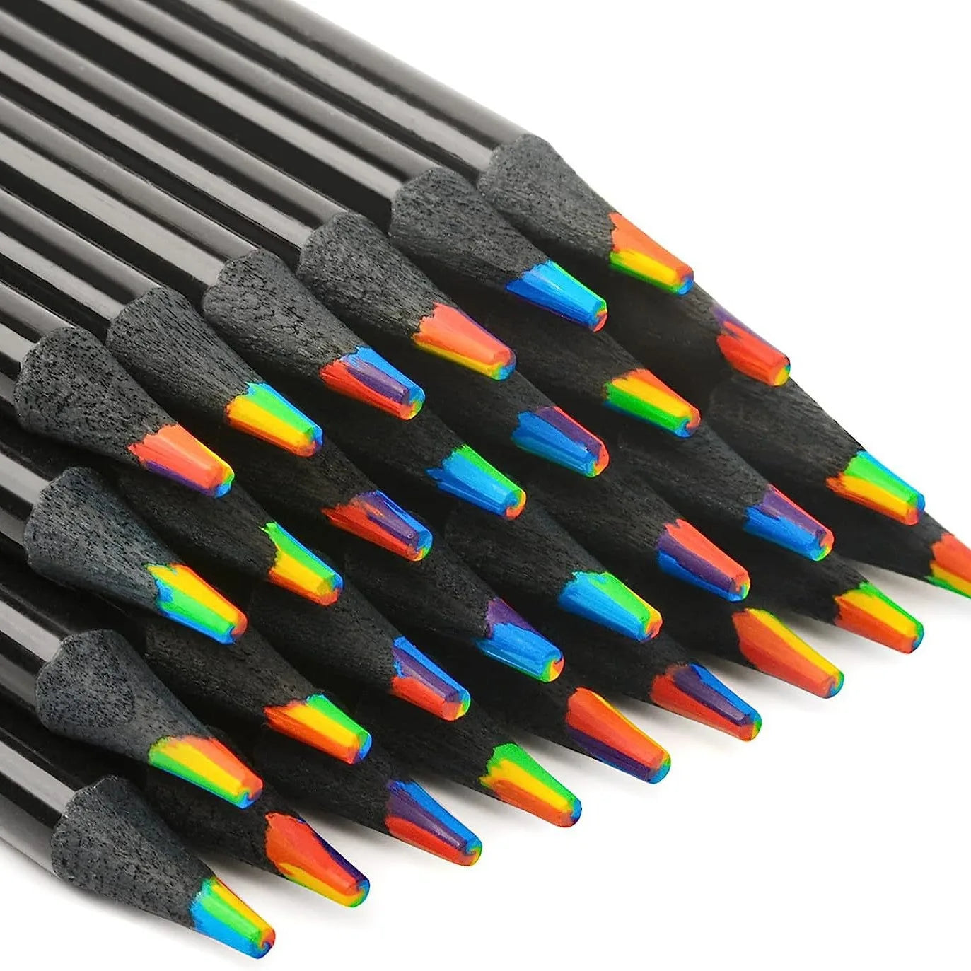 CowLost | rainbow-color-pencils-for-kids-concentric-gradient-crayons |5