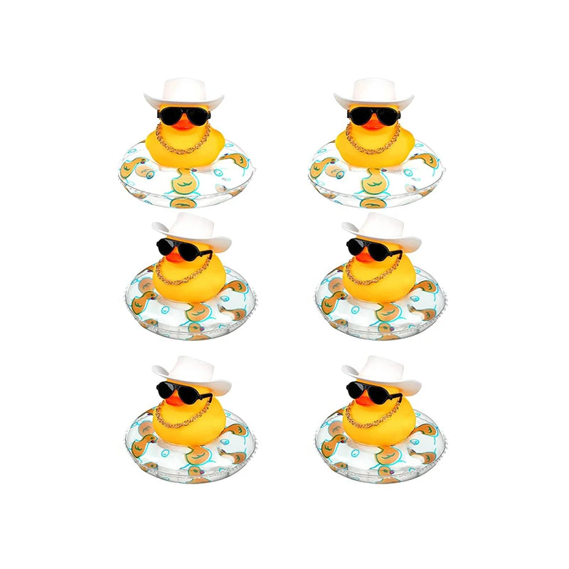 CowLost | product_id-6-pack-cowboy-rubber-ducks-with-hat-and-scarf-mini-party-favor-toys-for-shower-and-birthday |8