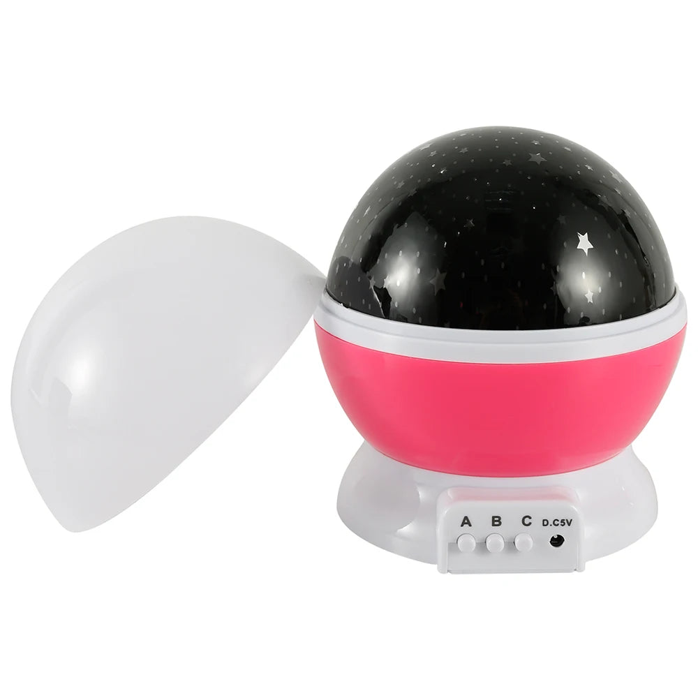 Starry Sky Night Lamp Projector Rotating Baby Nursery Moon Galaxy Table Light