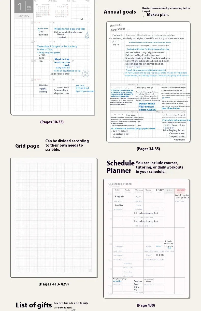 CowLost | product_id-kinbor-2026-annual-planner-224-sheets-52g-bachuan-paper-one-day-per-page-journal |15