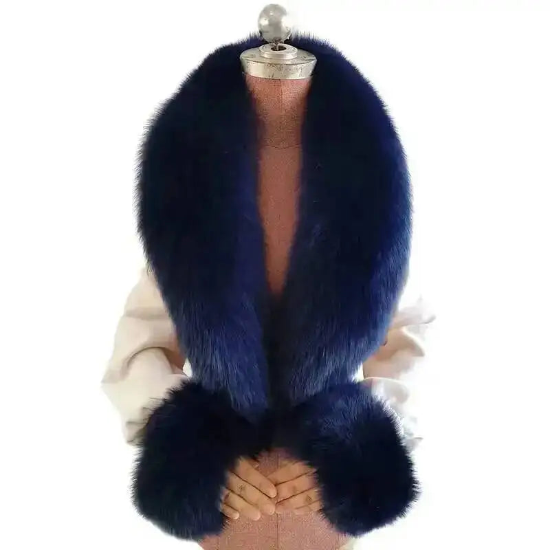 CowLost | winter-natural-fox-fur-scarf-and-cuff-set |17