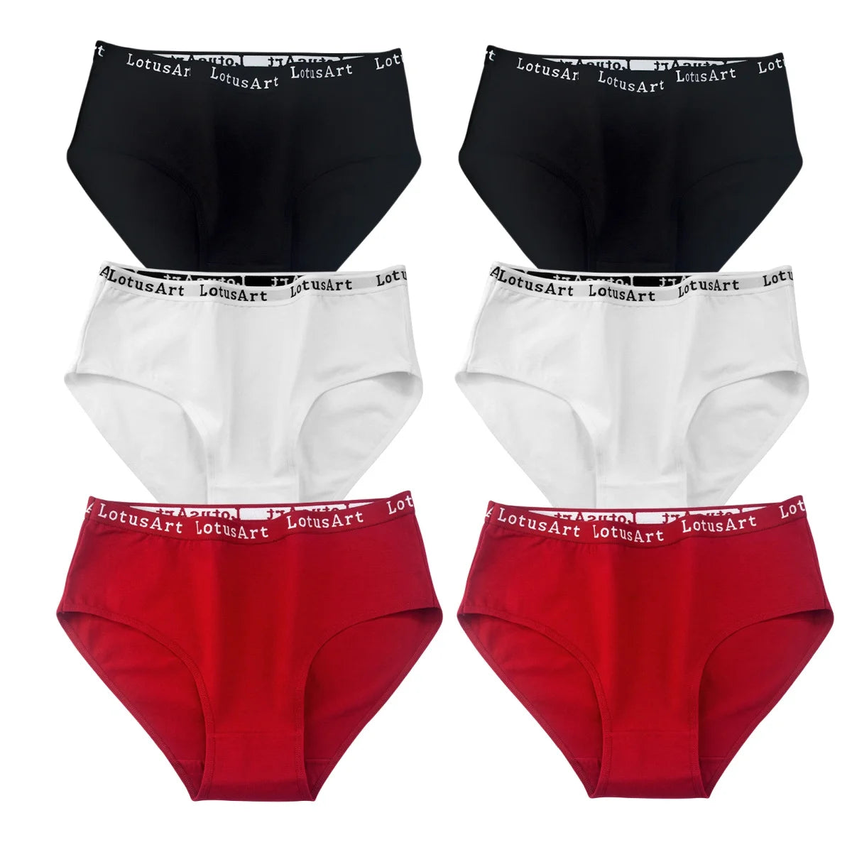 CowLost | product_id-6pcs-women-s-high-rise-seamless-cotton-briefs-m-2xl-solid-colors |18