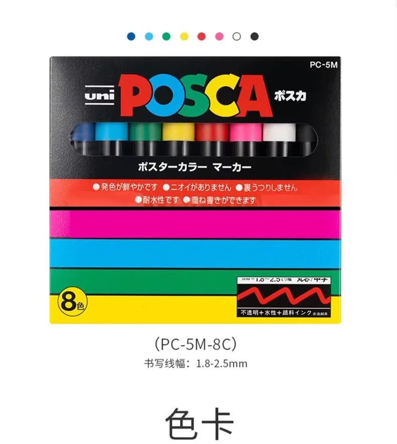 CowLost | product_id-uni-posca-marker-set-pc-1m-3m-5m-8k-17k-non-toxic-permanent-manga-paints-36-colors |14