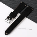 Genuine Suede Leather Quick Release Watch Strap 14-22mm Vintage Brown Wristband