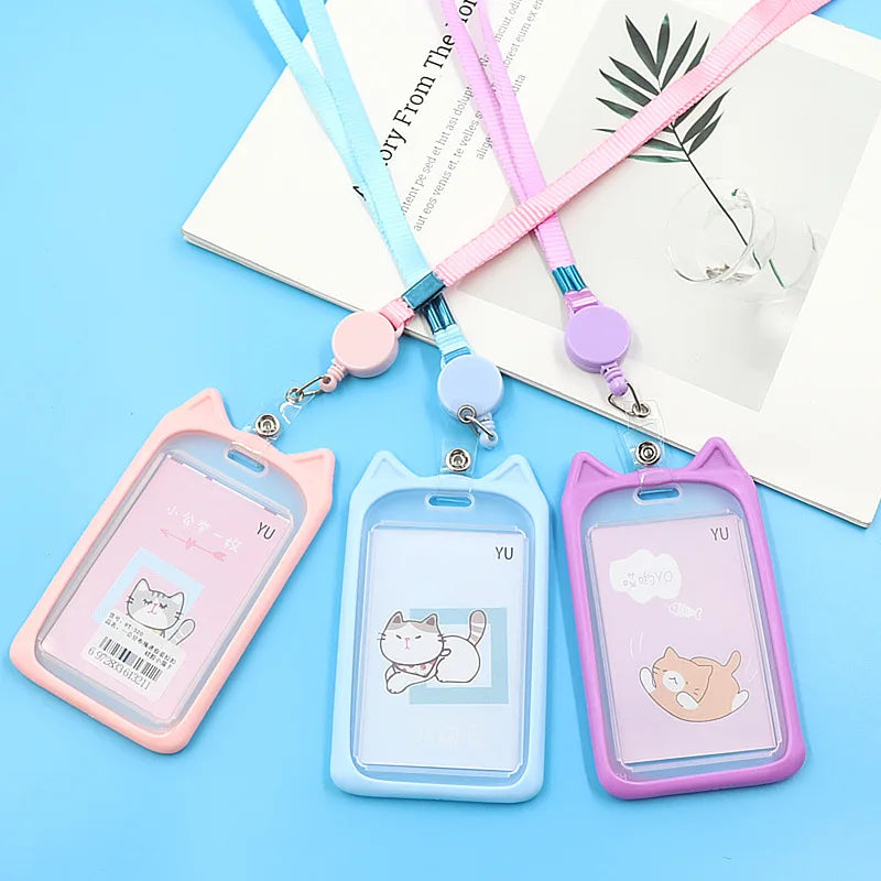 CowLost | uncategorized-cute-cartoon-cat-card-holder-with-retractable-reel-for-bank-id-bus-cards |12