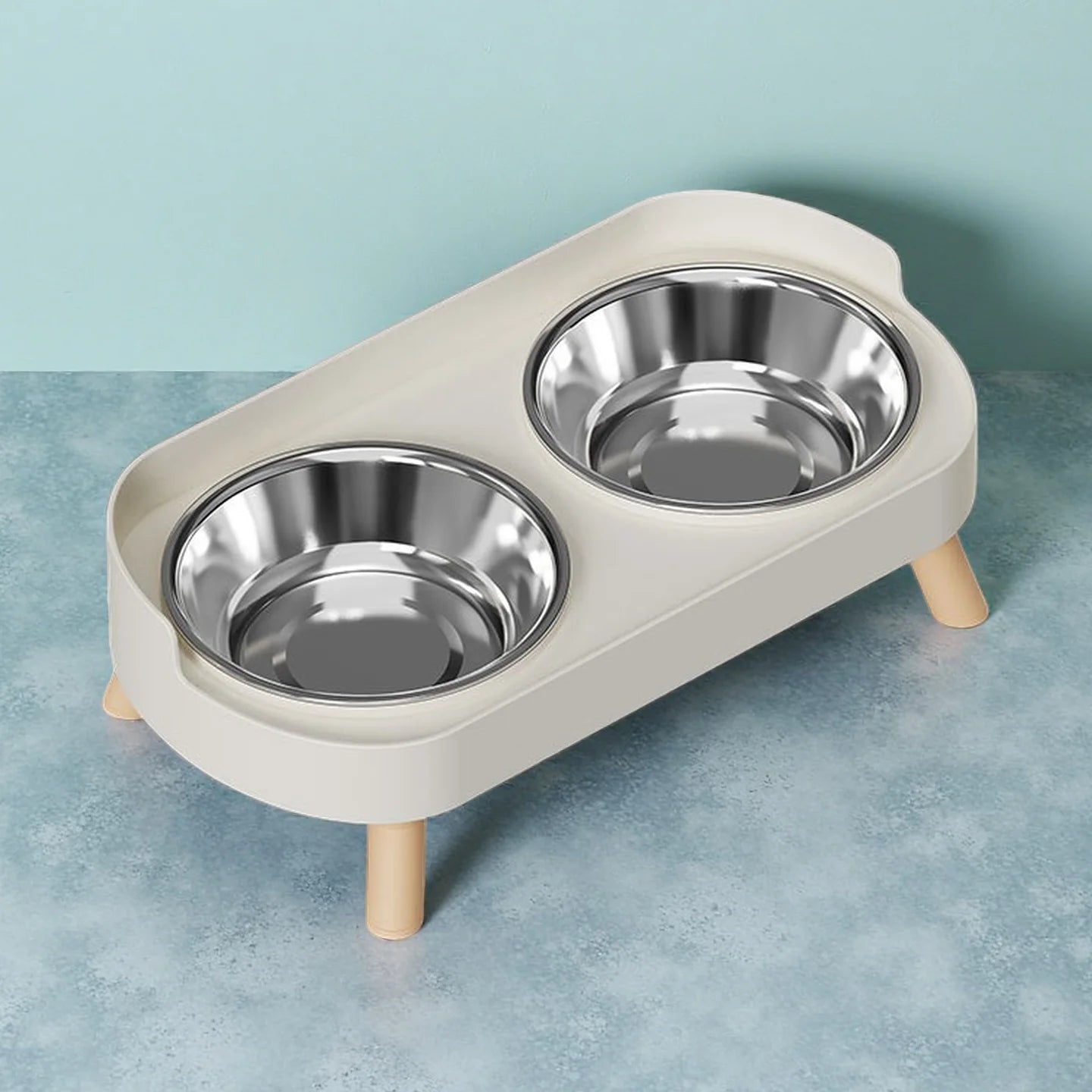 CowLost | product_id-dopamine-elevated-pet-feeder-with-dual-stainless-steel-bowls-and-neck-support |14