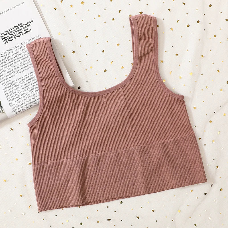 CowLost | product_id-seamless-ribbed-wireless-sports-bra-tank-top-crop-for-women |3