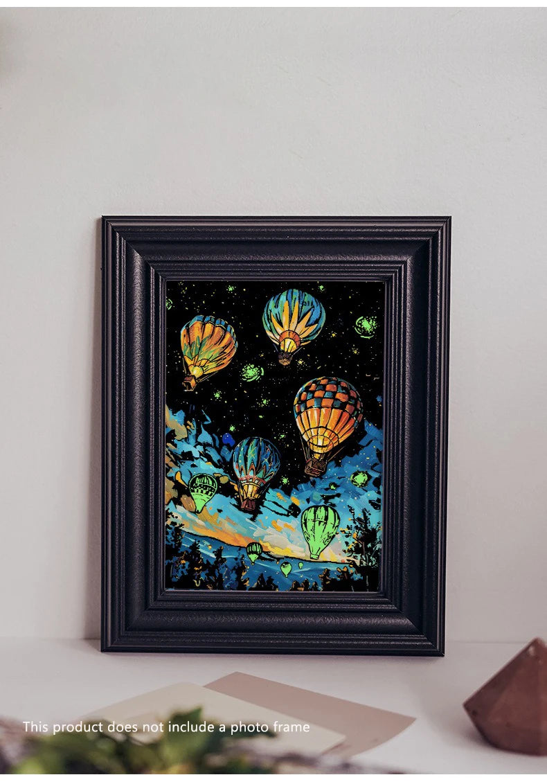 CowLost | product_id-4-pcs-a4-diy-luminous-scratch-painting-set-animal-butterfly-whale-landscape-night-view |15