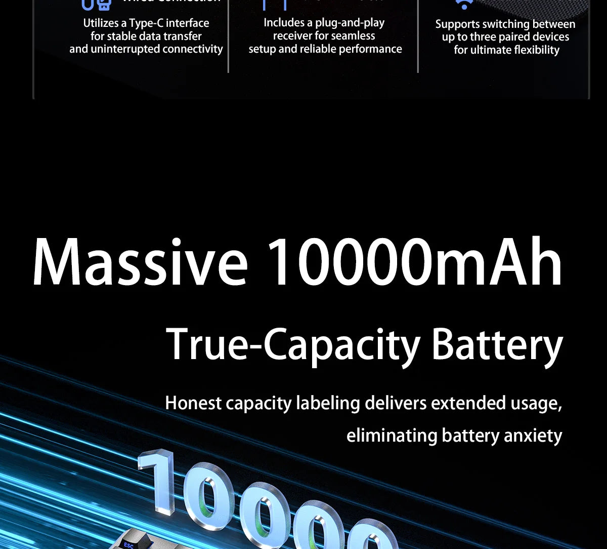 CowLost | aula-f87-pro-v2-mechanical-keyboard-3-modes-wireless-10000mah-long-battery-life |24